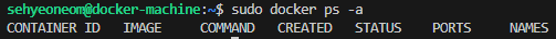 “현재 docker의 상태”